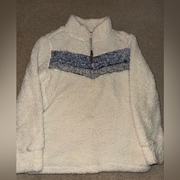 Weatherproof Sweaters - Weatherproof White and Gray Sherpa Jacket